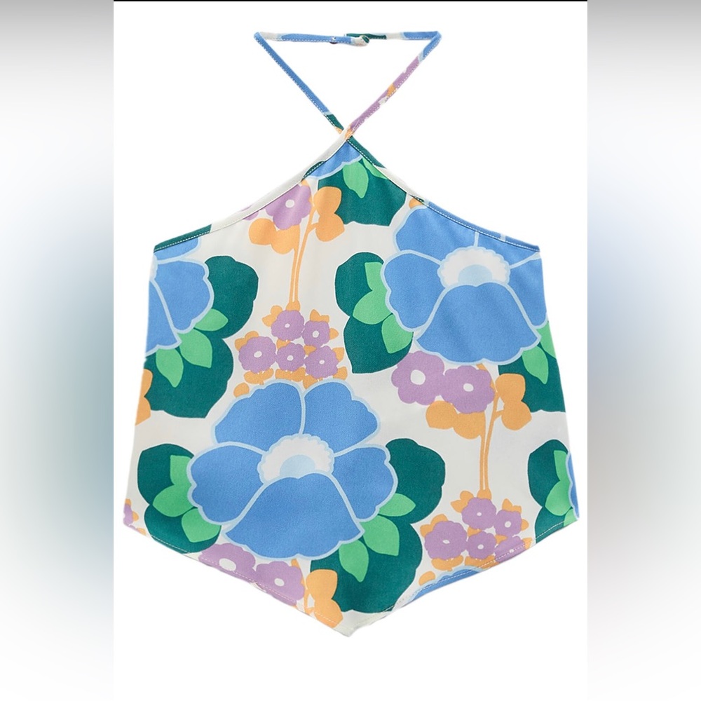 Zara print crop top